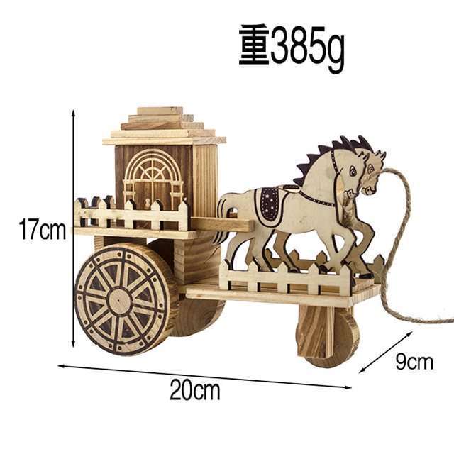 【木の車シリーズ】木のカラーの工事車の模型の木の車の型の子供のおもちゃの装飾の置物|undefined