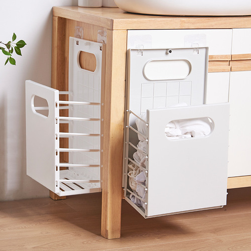 New storage basket for bathroom and toilet wall-mounted without drilling, multi-functional clothing, toy, snack, and miscellaneous storage basket