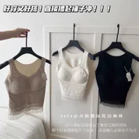 Новый осенний и зимний кружевной кружевной кисточкой теплый жилет женский с нагрудным ковриком