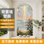 客厅满铺花纹背景壁布