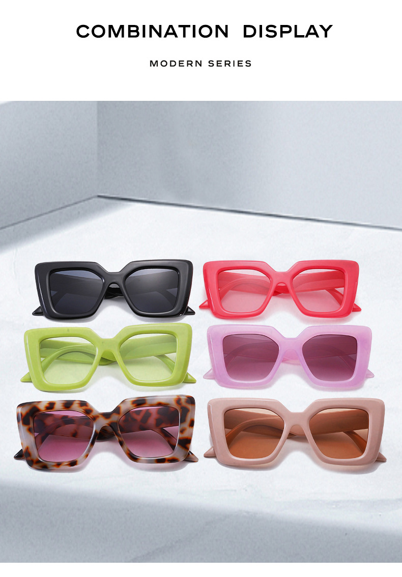 Travel, Fishing Occasion Solid Color Pattern Women'S Gender Elegant, Basic Style Elegant Basic Solid Color PC UV400 Protection Square Full Frame Women's Sunglasses