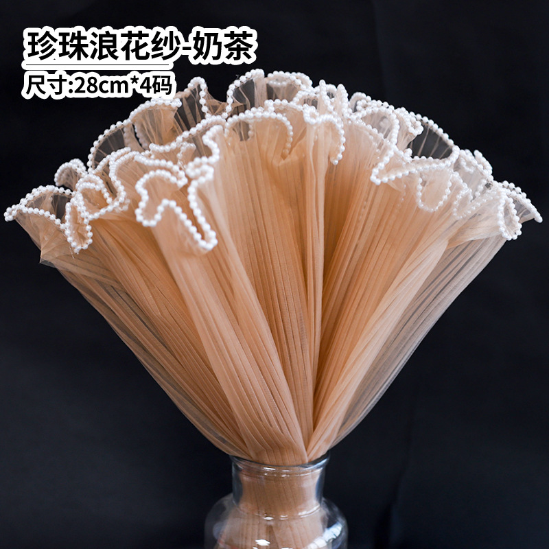 Fishtail hilo cinta flor hornear embalaje borde ramo pastel embalaje cinta arco onda cinta al por mayor