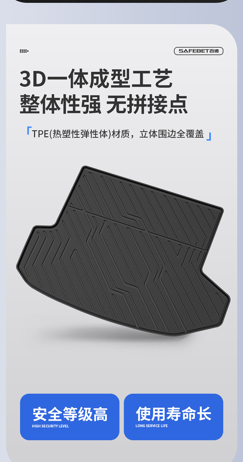 Suitable for Aito M5 M6 M7 M8 M9 All-Weather Tpe Car Trunk Mat and Car Accessories