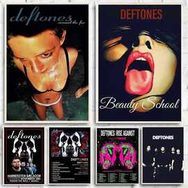 Deftones 歌手音乐专辑帆布画现代艺术海报流行乐队墙壁艺术图片