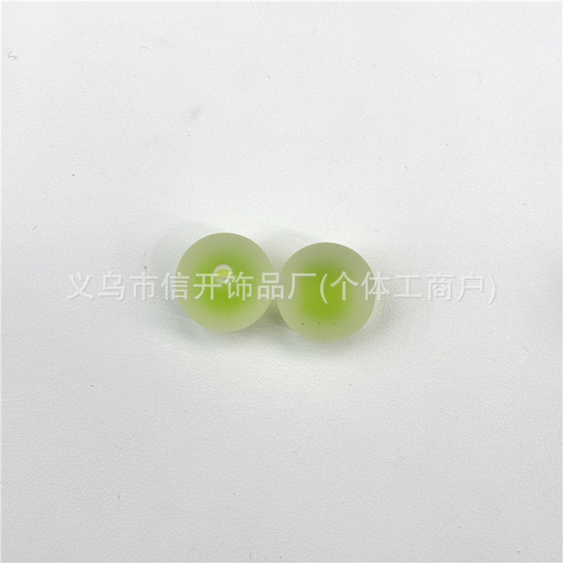 通孔磨砂糖心圆珠串珠笔配件手机钥匙链包挂diy手工饰品散珠材料|undefined