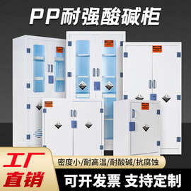 PP酸碱柜实验室化学药品安全柜PP器皿试剂柜子耐酸碱双锁PP药品柜