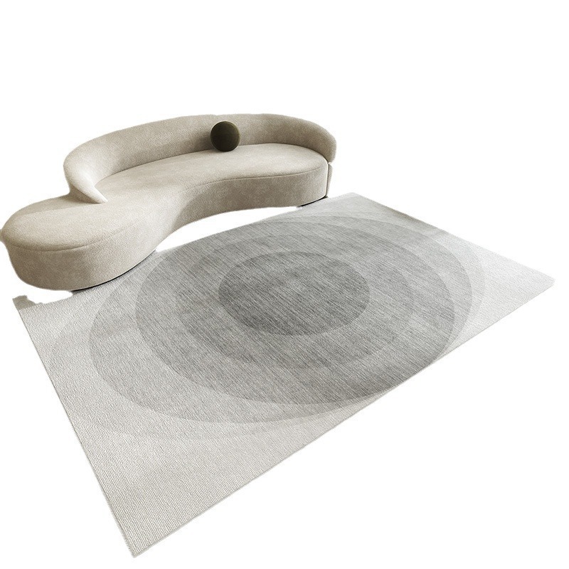 Alfombra de sala de estar Alfombra de piso simple de estilo crema Alfombra de borde de cama desechable para dormitorio, sofá doméstico de alta gama, mesa de centro, manta antideslizante