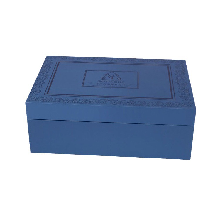 厂家生产精美蓝色平盖盒 时尚印刷礼品盒 新款设计通用包装盒