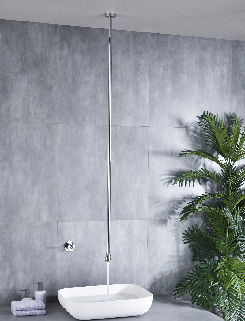 Kaiping Youjia Sanitary Ware Creative water Drop Ceiling Faucet, Suspended ceiling faucet, concealed column basin, suspended faucet 30593 undefined