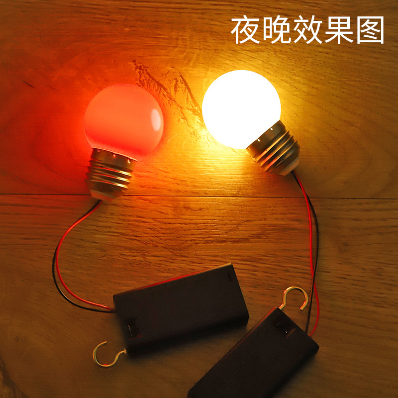 3Vled Bulb Battery Durable Battery Big Red Lantern Lamp Warm Light White Light Wireless with Hook Switch Electronic Light