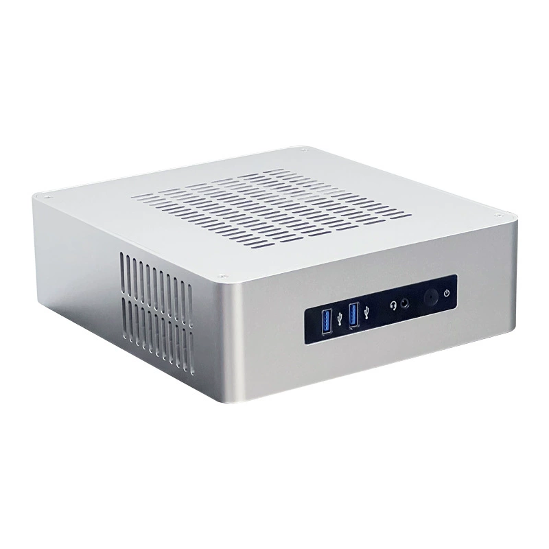 Настольный мини промышленный алюминиевый корпус компьютера SKTC Star Kaitian TA65 материнская плата ITX внешний адаптер постоянного тока HTPC