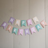 Blue Blue Perm, Fish Flower Tail Birthday Pull Happy Birthday Birthday Happy Birthday Banner Banner Plus Flower