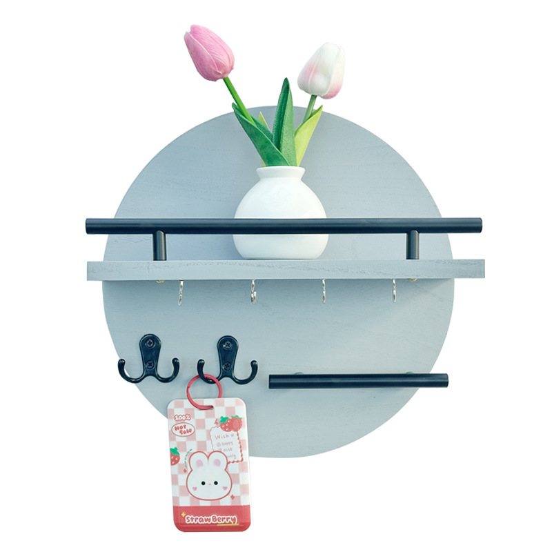 Amazon sala de estar colgante de madera pared colgante de pared estante de almacenamiento colgante de llaves de puerta de entrada marco de madera