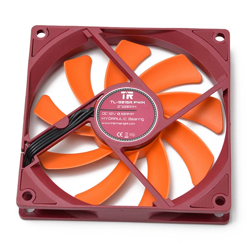 Вентилятор корпуса 9 см Thermalright, подшипник S-FDB, PWM, контроль температуры, большой объем воздуха, амортизирующие ножки, бесшумный