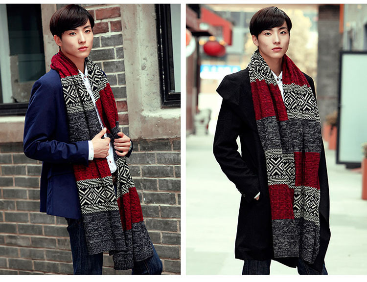 Knitted Long Scarf Image 1