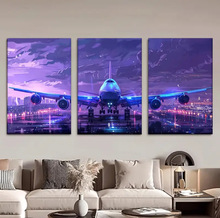 跨境客厅沙发现代壁画挂画画芯无框画装饰画三联画拍一发三