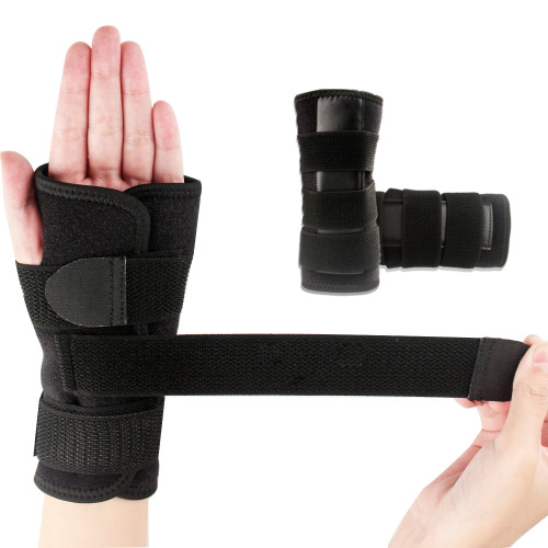 Manufacturer wholesale outdoor sports brace steel plate hand protector palm support fixed protective removable adjustable wrist guard
