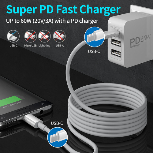 5A Tablet Computer PD Fast Charging Cable Type-C Charging Cable Suitable for iPhone 15 Apple PD Data Cable