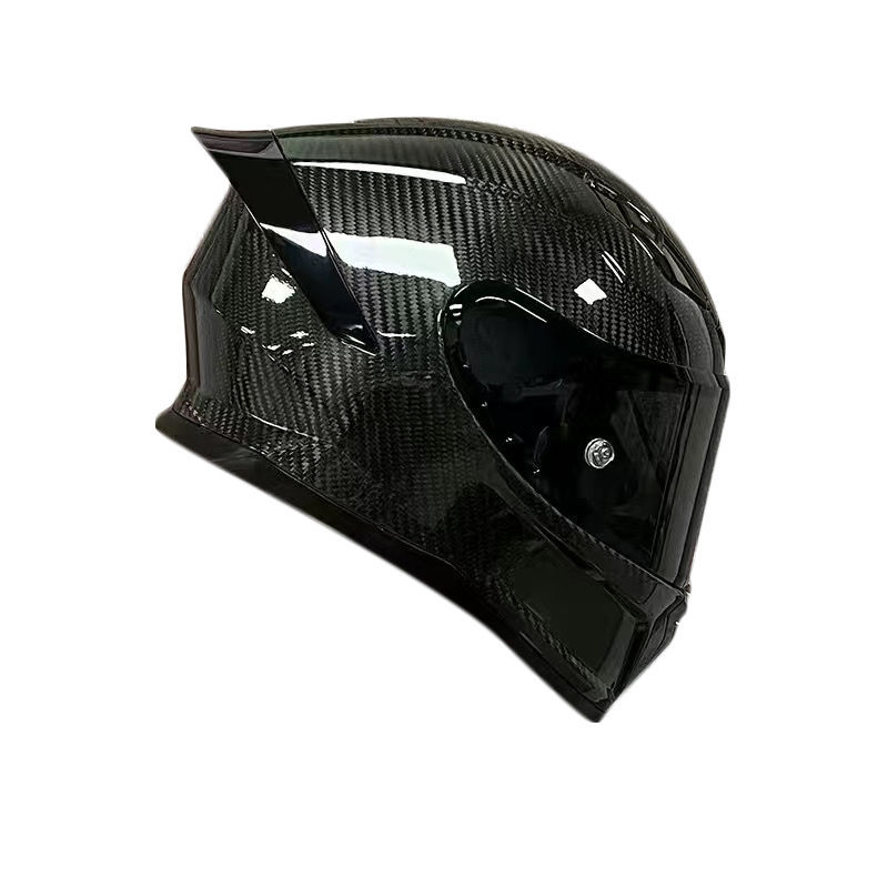 ORZ motocicleta de casco completo de fibra de carbono para hombres y mujeres