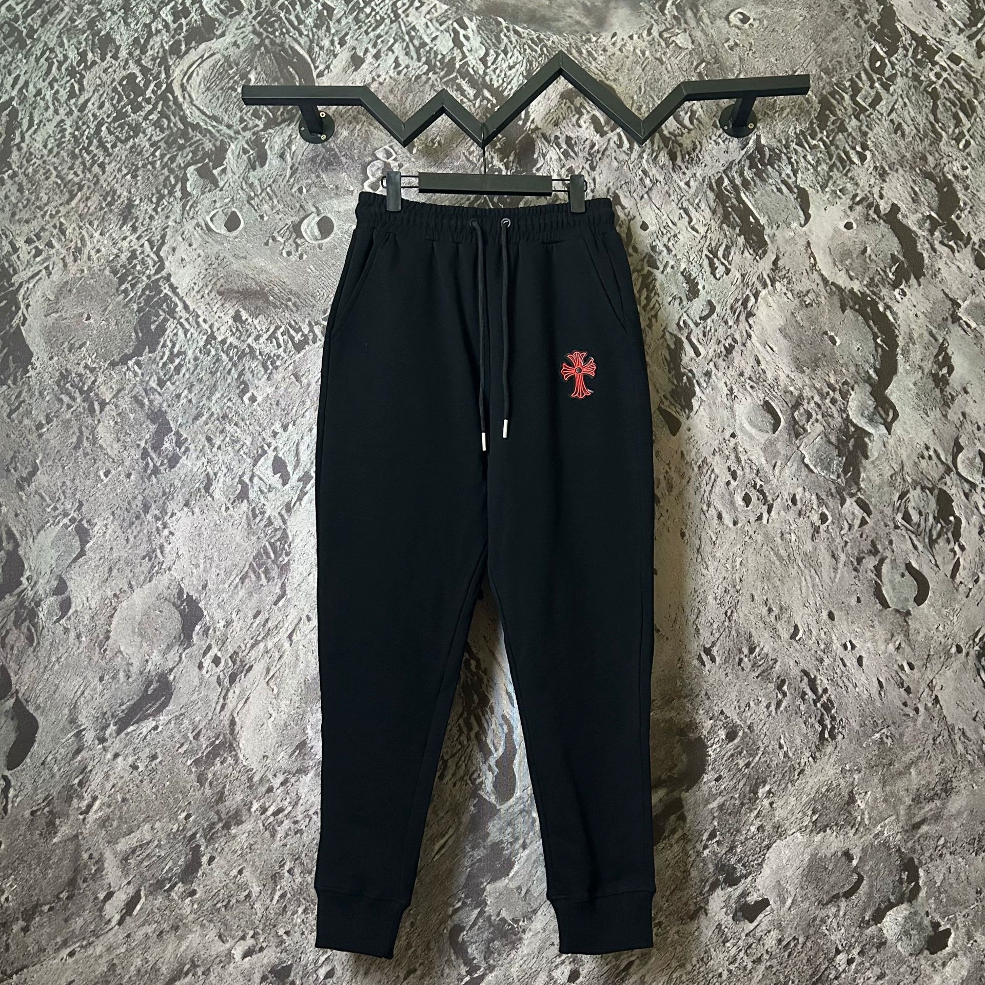 24 Хорватия Chrome Hearts Меш Арм Крест Печать Пара Длинный рукав Т-шirt рукав штаны Хип-хоп