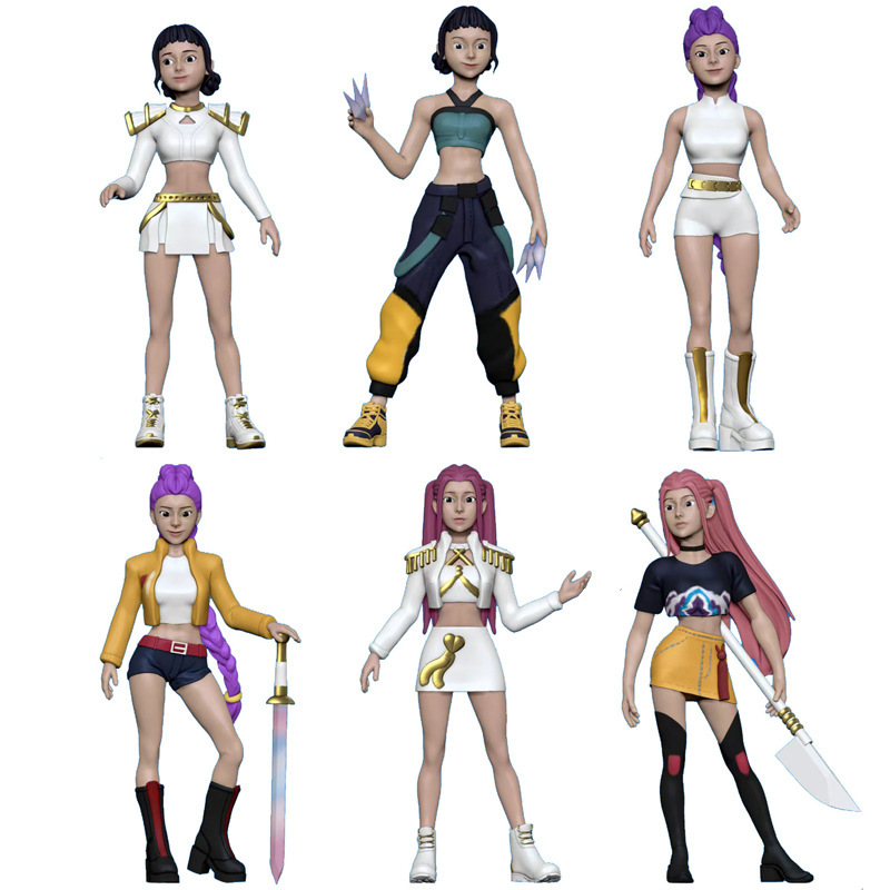 跨境4寸猎魔女团手办 韩国女团人物公仔 盲盒盲袋拆拆乐 桌面摆件|undefined