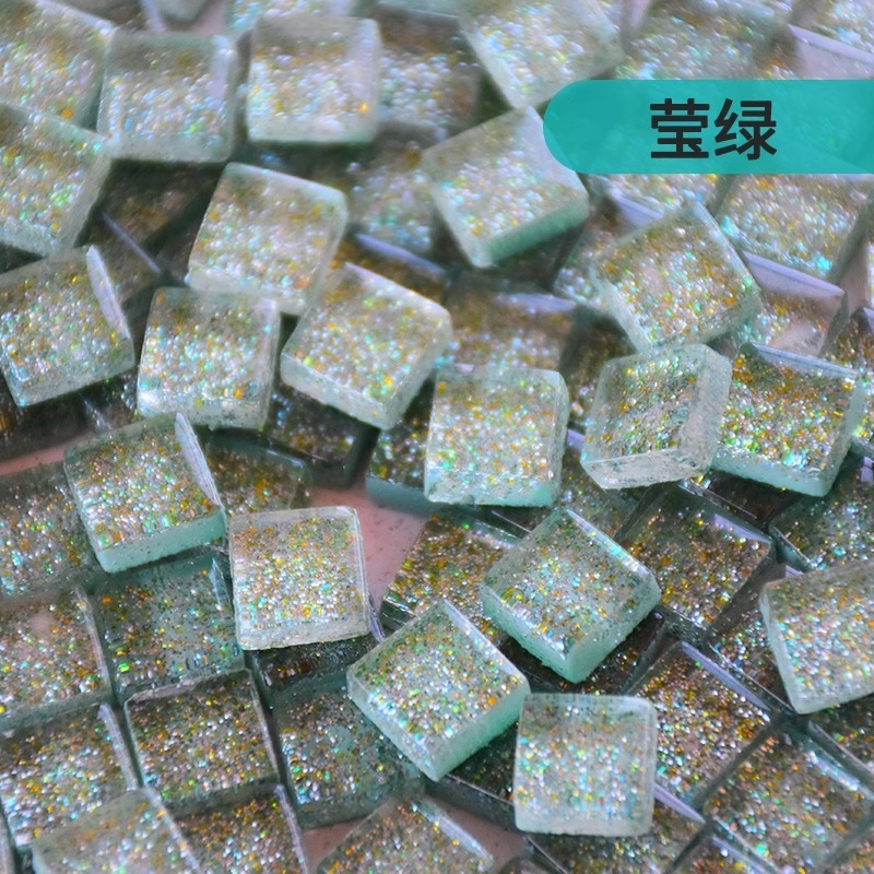 1cmキラキラガラスモザイクDIY子供手作り材料小粒水晶自己貼り付け|undefined