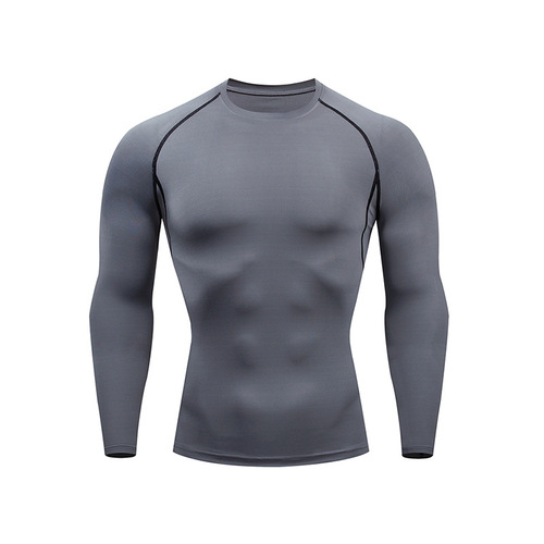 Domestic Acode Fitness Shaping Outdoor Sports High-Elastic Quick-Drying Training Breathable Tight Colorful Long-Sleeved Top