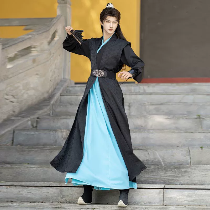 Оригинальный Hanfu 2025 новый национальный стиль юный аниме-костюм для мужчин и женщин