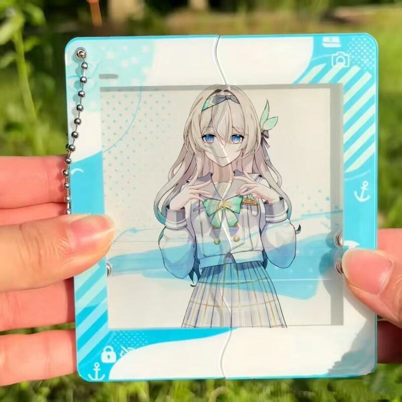 Honkai: Star Rail Merchandise Firefly Kafka Double Acrylic Keychain Pull-Out Transparent Card Pendant