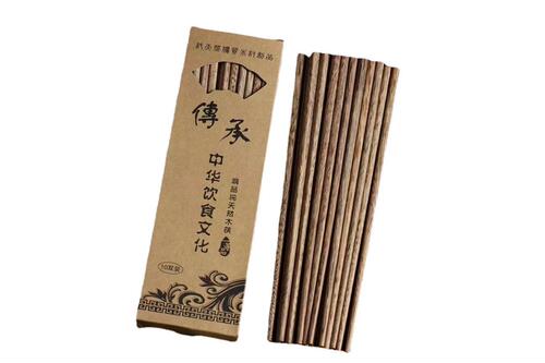 10-Pair Pack of Home-Use, Paint-Free, Wax-Free Chicken Wing Wood Solid Wood Chopsticks—Directly from Manufacturer; Quantities Available, Pricing Upon Request