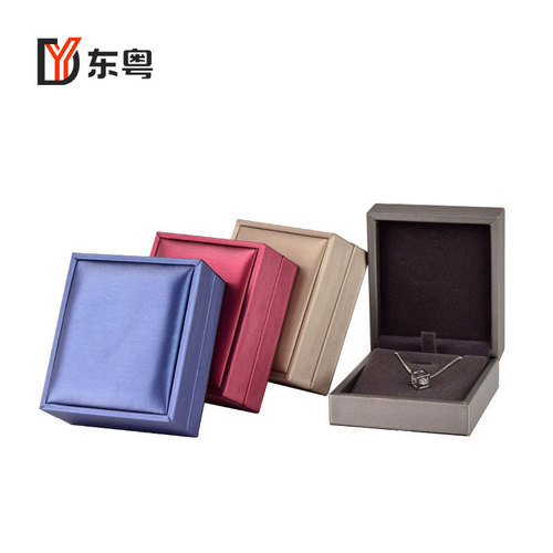 High-end PU brushed jewelry box display box jewelry packaging box ring box necklace pendant box jewelry storage box
