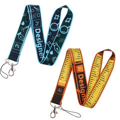 Design tool programming degree cartoon phone lanyard, ID card badge lanyard, lanyard keychain