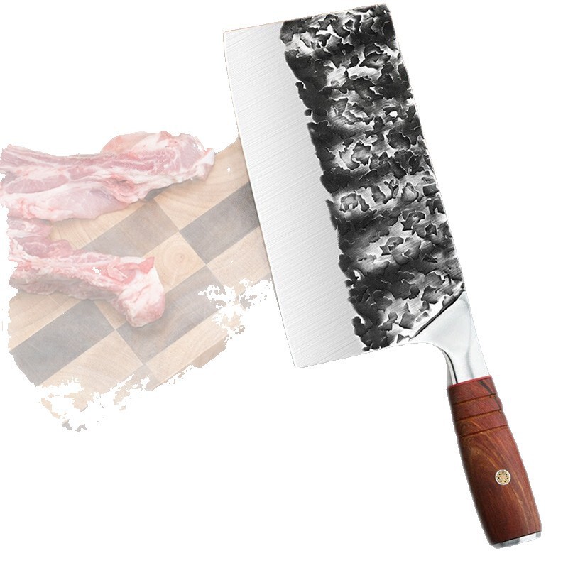 Cortar y cortar cuchillo de cocina doméstico, cortador de clavos de cocinero, cortador comercial Yangjiang, corte y forja, hueso de cuchillo de cocina, uso dual