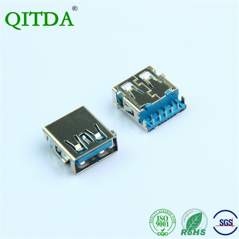 Manufacturer Produces Usb3.0 Type a Sinking Plate Centered Female Socket Short Body Socket Interface Connector USB Socket Manufacturer Produces Usb3.0 Type a Sinking Plate Centered Female Socket Short Body Socket Interface Connector USB Socket