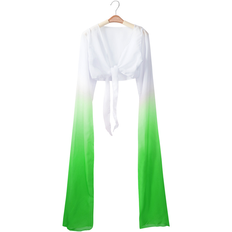 Degradado de color danza clásica Ópera de Pekín danza Xizanga práctica de baile infantil manga de agua superior panghong danza rendimiento swing manga