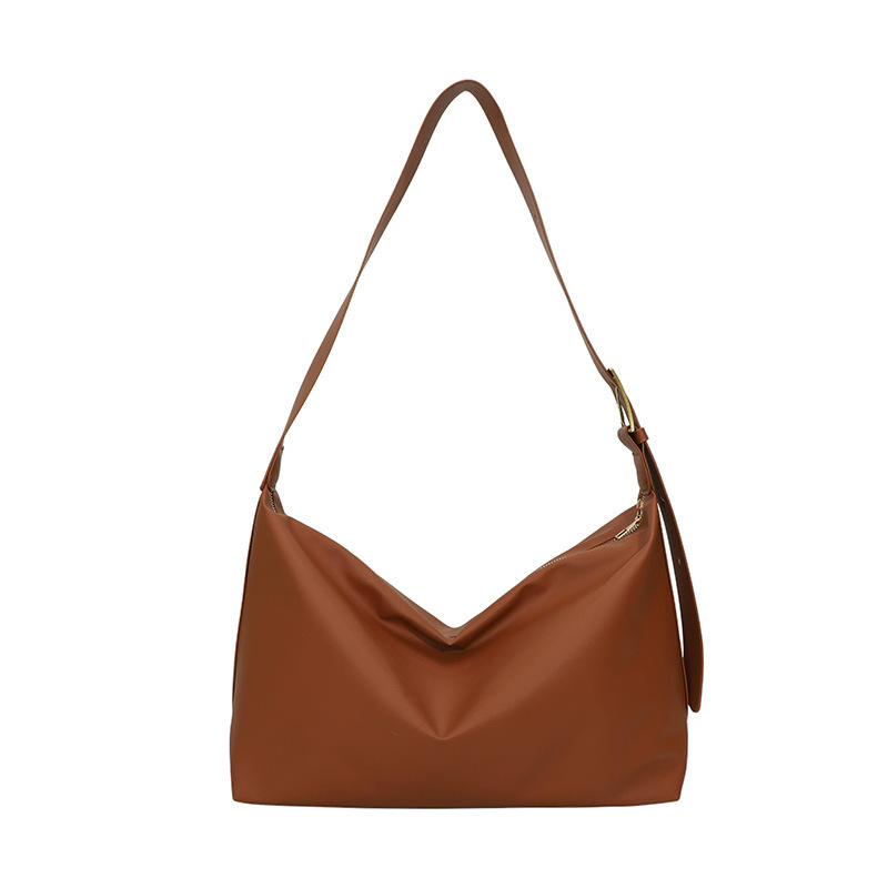 Borsa a tracolla da donna di grande capacità, alla moda per l'autunno, ideale per gli spostamenti quotidiani, modello semplice e trendy per studentesse, nuovo modello 2026 in nero._voghion.com