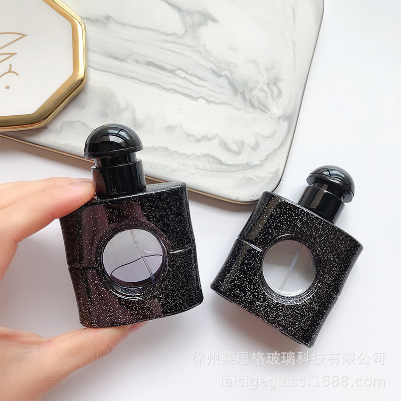 スポット卸売透明ガラス香水瓶 30 ミリリットル 50 ミリリットルフレグランス詰め替えボトルポンプヘッド空ボトル絶妙な包装|undefined