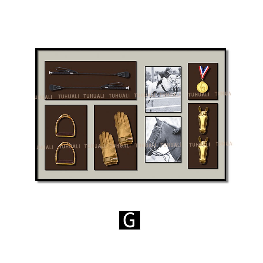 Pintura decorativa ecuestre, pintura de instalación tridimensional, pasillo de entrada, proyecto de hotel, pintura colgante estilo caballo, mural de arte creativo