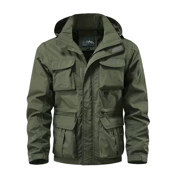Men's New Arrival Spring and Autumn Outdoor Windproof Jacket Loose Large Size Casual Multi-Pocket Work Jacket