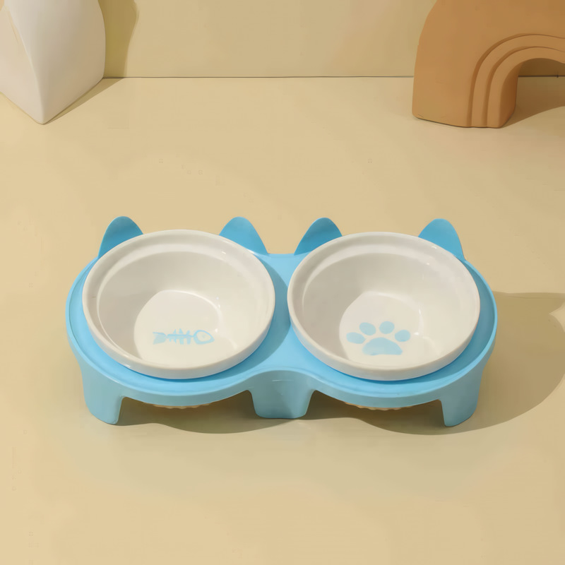 파란색 두꺼운 이중 그릇 + 파란색 낙하 방지 프레임