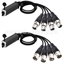 4 Channel 3Pins Multi Network Breakout XLR Audio Cable RJ45