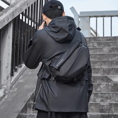 潮牌男性機能斜めショルダーバッグ多機能防水ipad胸バッグ女性ショルダーバッグ工場は斜めリュックサックの胸バッグを提供します。