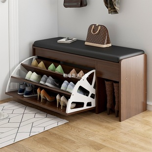 Shoe Bench for Home Entrance, Multifunctional Shoe-Changing Cabinet, Modern Simple Integrated Bench, Can Accommodate People, Flip-Up Shoe-Changing Bench
