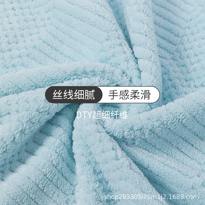 Toalla de vellón de coral para el lavado de cara en el hogar que absorbe el agua y no deja caer el cabello