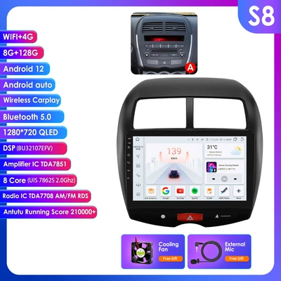 Mitsubishi Jinxuan Android Large Screen: DVD Navigation - model-a-8128g-wifi4glte-version-7862-carplay-eight-core-10-inches-is-suitable-for-new-jinxuan-mitsubishi-asx-2010-2018