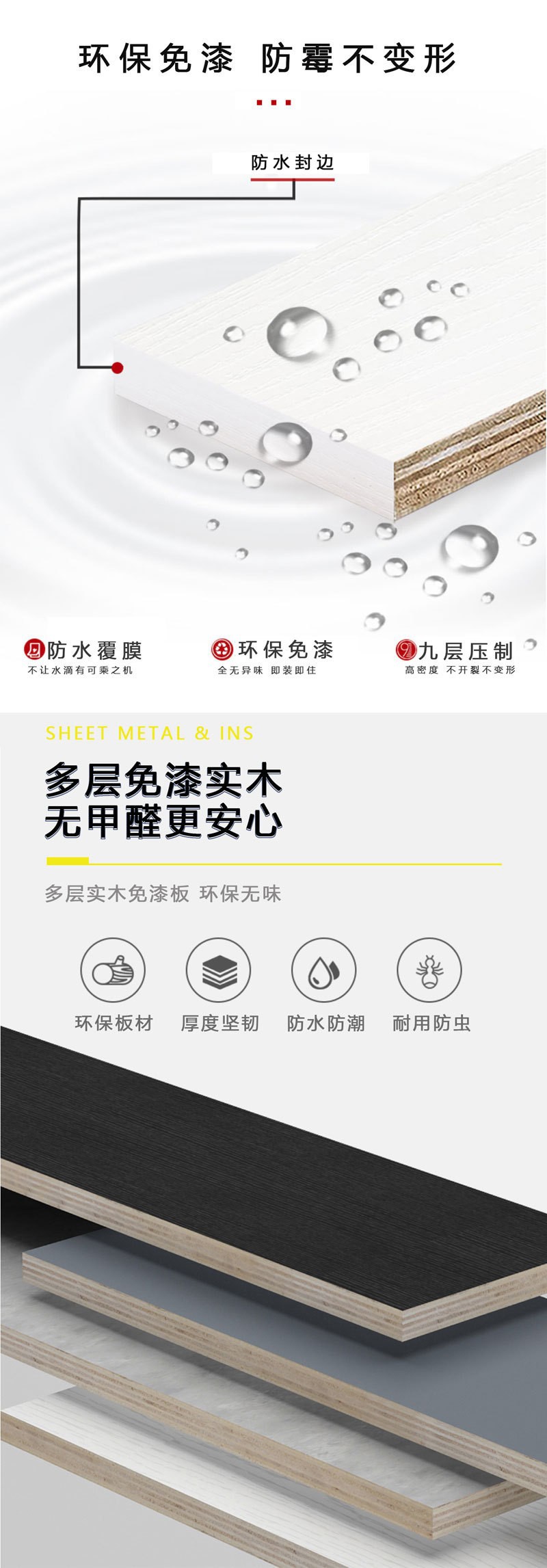 伟询家具厂整体橱柜现代简约环保免漆门板级双饰面板-阿里巴巴