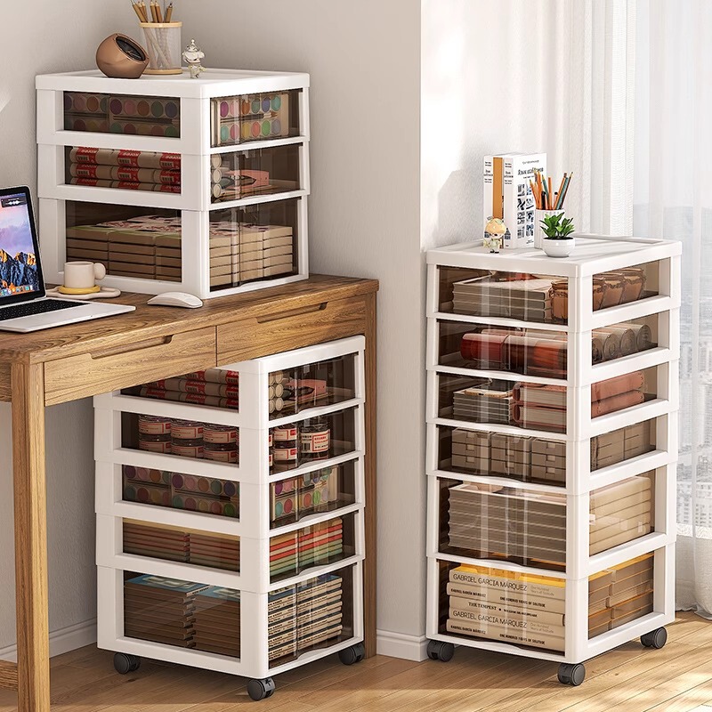 Cross-border Multi-layer Plastic Office Under-table Trolley Storage Rack Cosmetic Finishing Cabinet Drawer Type File Cabinet