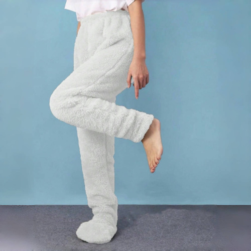 Winter integrated sleeping bag, feet, thickened, home pajamas, socks, ankle protection, knee pads, loose dormitory