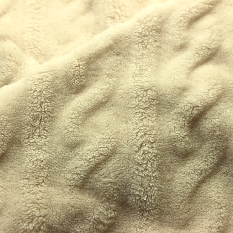 剪花双面舒棉绒面料麻花绳辫子立体剪花仿羊羔绒梳棉绒舒棉绒布料