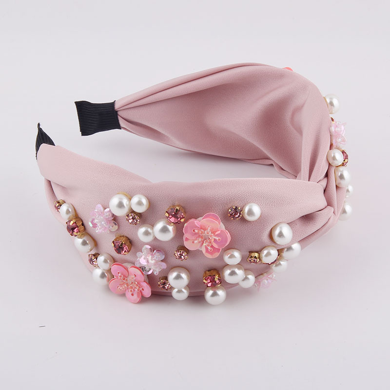 New Fashion Diamond Pearl Flowers Hairband display picture 5